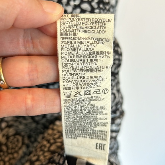 SUNCOO Chirel Shirred Metallic Dress in Carbonne - Picture 11 of 13